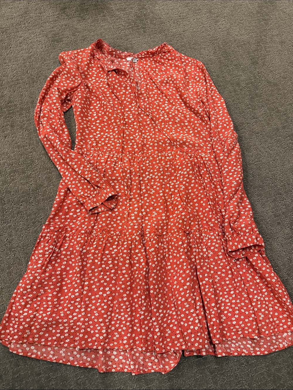 Rails long sleeve tiered dress xxs